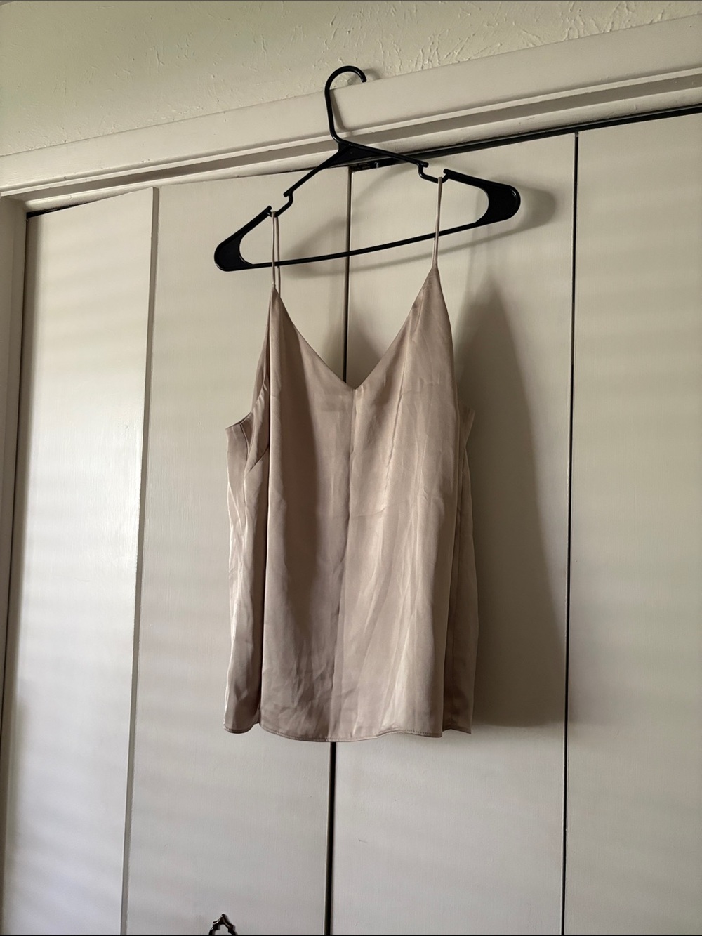 Silky V-Neck Spaghetti Strap Tank Top